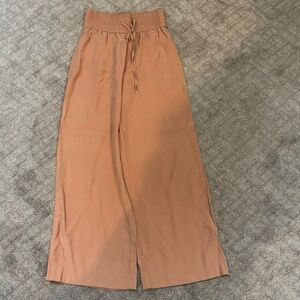 Tan wide leg pants